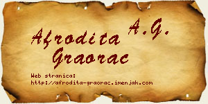 Afrodita Graorac vizit kartica